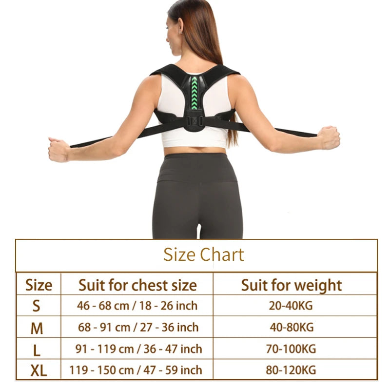 Posture Corrector Belt, Adjustable Back Support.