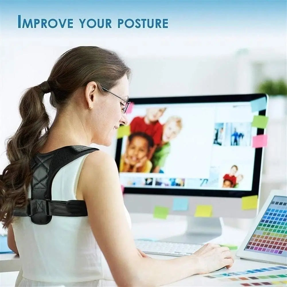 Posture Corrector Belt, Adjustable Back Support.