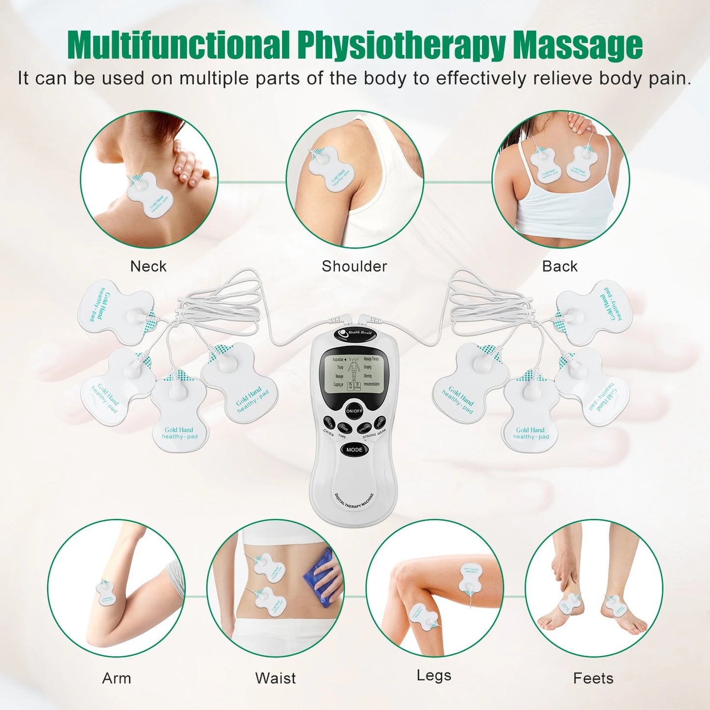 8-Mode EMS Muscle Stimulator & TENS Unit.